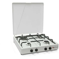 Cf Parker - Fornello 4 fuochi a gas Gpl / Metano con Valvola di Sicurezza Doppia Corona made in italy m.542 Metano