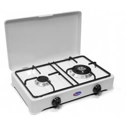 Cf Parker - Fornello a gas 2 fuochi doppia corona Metano / Gpl new 2002GP/C Gpl