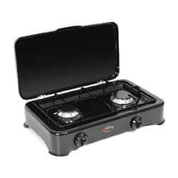 Parker - Fornello a gas metano / gpl 2 fuochi smaltato nero cf mod. 5326NGP Gpl