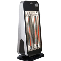 DCG Eltronic SA9849 stufetta elettrica Interno Nero, Argento 900 W Riscaldatore di ambienti elettrico alogeno