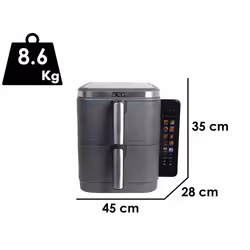 DCG Eltronic Friggitrice ad Aria FR4612D 11 L – Doppio Cestello Indipendente 2800 W Display Digitale - Vista aggiuntiva 3