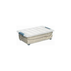 Cassetta in katla trasparente da 28 l con ruote e manici ergonomici 59x39x18,5 cm