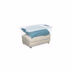 Cassetta katla trasparente da 57 l con ruote e maniglie ergonomiche 59x39x36,5 cm