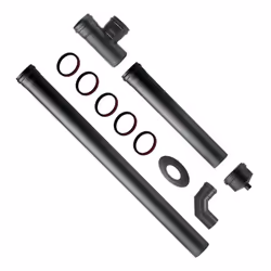 Divina Fire Kit installazione per stufa a pellet - In acciaio al carbonio S235JRG2 da 1,2mm - Trattato con vernice siliconica ...