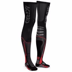 Acerbis X-Leg Pro Calzini, nero-rosso, dimensione L XL per uomo