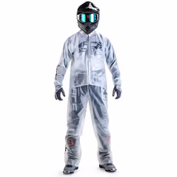 Acerbis Rain Transparent 3.0 Giacca pioggia, bianco, dimensione L XL per uomo