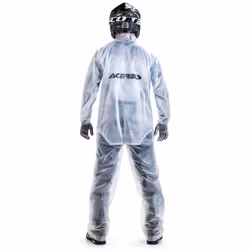 Acerbis Rain Transparent 3.0 Giacca pioggia, bianco, dimensione L XL per uomo