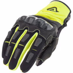 Acerbis Carbon G 3.0 Guanti da moto, nero-giallo, dimensione L per uomo