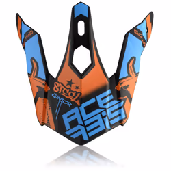 Acerbis Steel Kinder/Eclipse Picco del casco, giallo-arancione per ragazzi