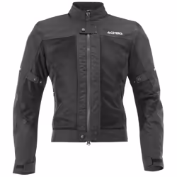 Acerbis Ramsey Vented Giacca tessile da moto, nero, dimensione XL per uomo