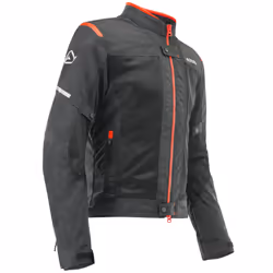 Acerbis Ramsey Vented Giacca tessile da moto, nero-rosso, dimensione S per uomo