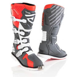 Acerbis X-Race Stivali motocross, grigio-rosso, dimensione 45 per uomo