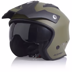 Acerbis Aria Casco Jet, verde, dimensione XS per uomo
