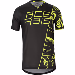 Acerbis Combat Maglia da bicicletta, nero-giallo, dimensione XL per uomo