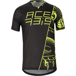 Acerbis Combat Maglia da bicicletta, nero-giallo, dimensione XL per uomo