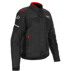 Acerbis On Road Ruby Giacca tessile moto da donna, nero-rosso, dimensione S per donne