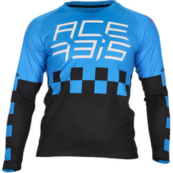 Acerbis MX J-Kid Maglia Motocross Bambini, nero-blu, dimensione XS