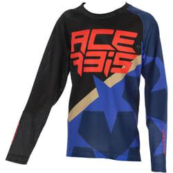 Acerbis MX J-Windy 1 Maglia Motocross Bambini, nero-blu, dimensione XL