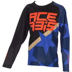 Acerbis MX J-Windy 1 Maglia Motocross Bambini, nero-blu, dimensione XL