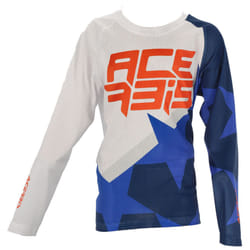 Acerbis MX J-Windy 1 Maglia Motocross Bambini, bianco-blu, dimensione XL