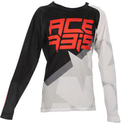 Acerbis MX J-Windy 1 Maglia Motocross Bambini, nero-bianco, dimensione XS