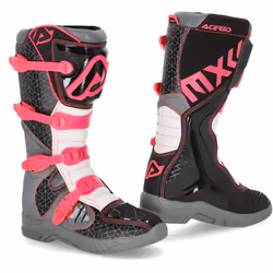 Acerbis X-Team Stivali Motocross, nero-rosa, dimensione 47 per uomo