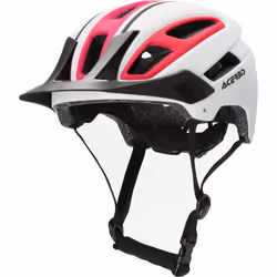 Acerbis Doublep Casco MTB, bianco-rosa, dimensione S M 52 58 per uomo
