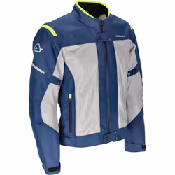 Acerbis Ramsey Vented Giacca tessile da moto, blu-giallo, dimensione M per uomo