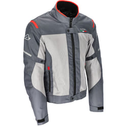 Acerbis On Road Ruby Giacca tessile da moto, grigio-rosso, dimensione S per uomo