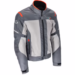 Acerbis On Road Ruby Giacca tessile da moto, grigio-rosso, dimensione L per uomo