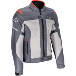 Acerbis On Road Ruby Giacca tessile moto da donna, grigio-rosso, dimensione L per donne