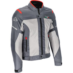 Acerbis On Road Ruby Giacca tessile moto da donna, grigio-rosso, dimensione L per donne