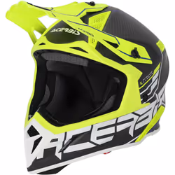 Acerbis Steel Carbon 2023 Casco Motocross, nero-giallo, dimensione M per uomo