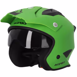 Acerbis Aria 2023 Solid Casco Jet, verde, dimensione M per uomo