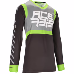 Acerbis X-Flex Five Maglia Motocross, nero-verde, dimensione S per uomo