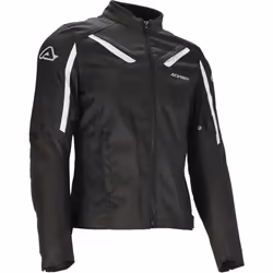 Acerbis X-Mat Giacca tessile da donna moto, nero-bianco, dimensione S per donne