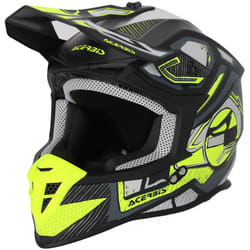 Acerbis Linear Graphic 2024 Casco da motocross, nero-giallo, dimensione S per uomo