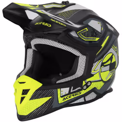 Acerbis Linear Graphic 2024 Casco da motocross, nero-giallo, dimensione L per uomo