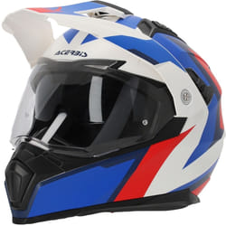 Acerbis Flip FS-606 2024 Casco da motocross, bianco-rosso-blu, dimensione XS per uomo