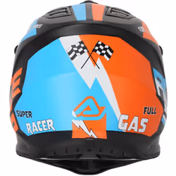 Acerbis Profile Casco da motocross per ragazzi, nero-arancione, dimensione S