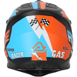 Acerbis Profile Casco da motocross per ragazzi, nero-arancione, dimensione S