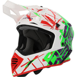 Acerbis X-Track 2024 Casco da motocross, bianco-rosso-verde, dimensione M per uomo