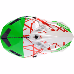 Acerbis X-Track 2024 Casco da motocross, bianco-rosso-verde, dimensione M per uomo