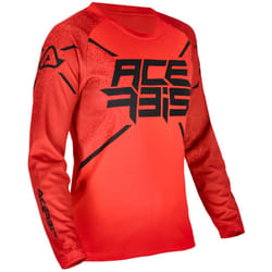Acerbis MX J-Kid 5 Maglia Motocross Bambino, nero-rosso, dimensione L per bambini