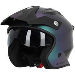 Acerbis Aria Metallic Casco Jet, verde-porpora, dimensione S per uomo