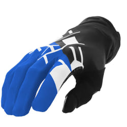Acerbis MX Linear Guanti da motocross, nero-blu, dimensione M per uomo