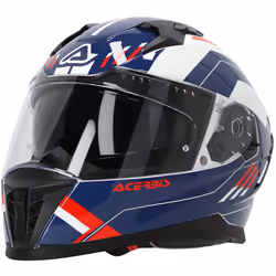 Acerbis X-Way Graphic Casco, bianco-rosso-blu, dimensione XS per uomo