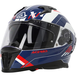 Acerbis X-Way Graphic Casco, bianco-rosso-blu, dimensione XS per uomo