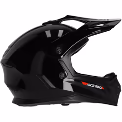 Acerbis Rider Solid Casco da motocross per ragazzi, nero, dimensione XL