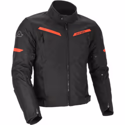 Acerbis X-Street Giacca tessile moto, nero-rosso, dimensione L per uomo